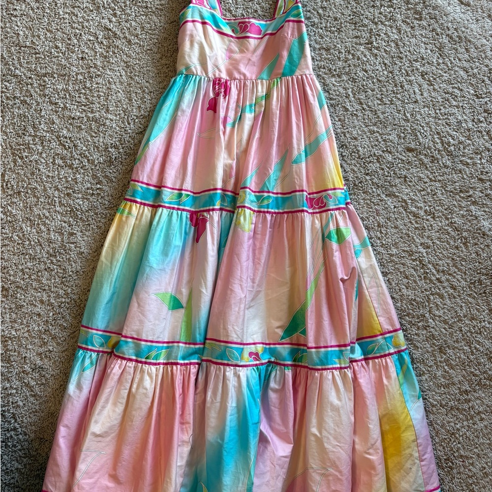 HUNTER BELL Pastel Multicolor Maxi Dress